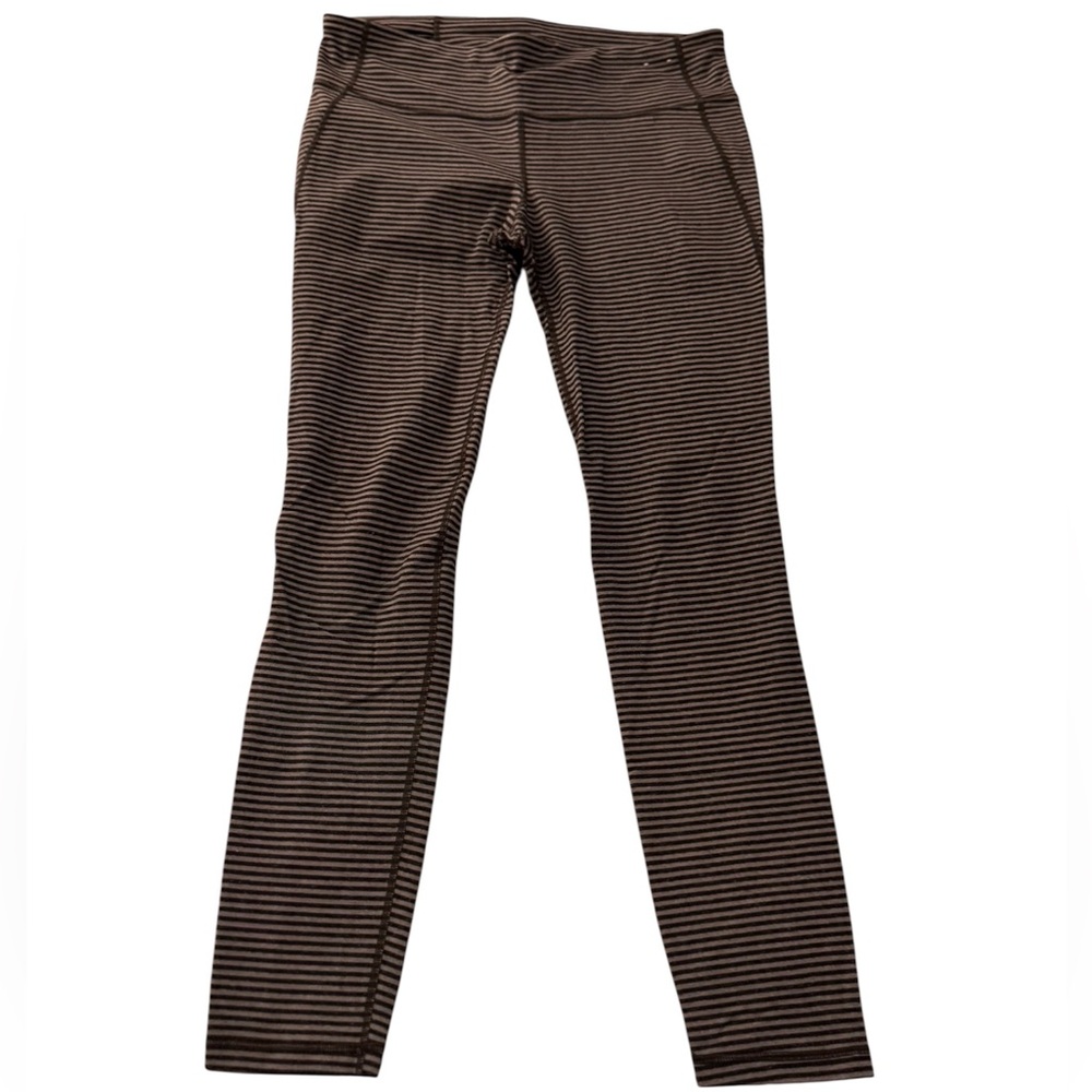 Striped Gray and Black Leggings